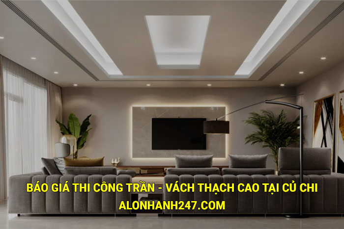 Báo giá thi công đóng trần - vách thạch cao tại Củ Chi