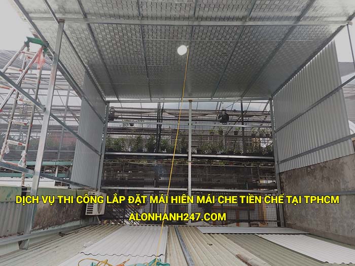Dịch vụ thi công lắp đặt mái hiên mái che tiền chế tại Tphcm uy tín, giá tốt