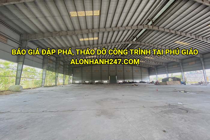 Báo giá đập phá, tháo dỡ công trình tại Phú Giáo